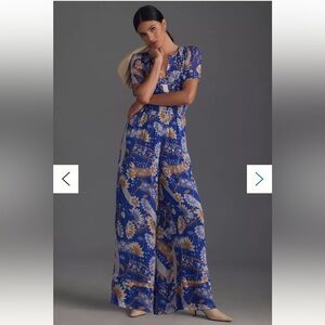 NWT Anthropologie Somerset Chiffon Jumpsuit XL